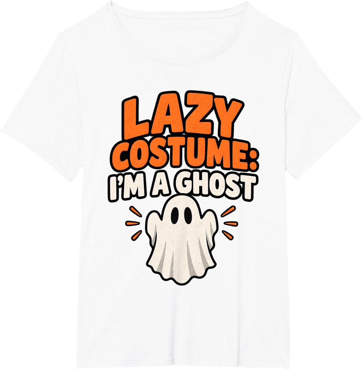 Lazy Halloween Costume Sloth Ghost Funny Fall T-Shirt - White