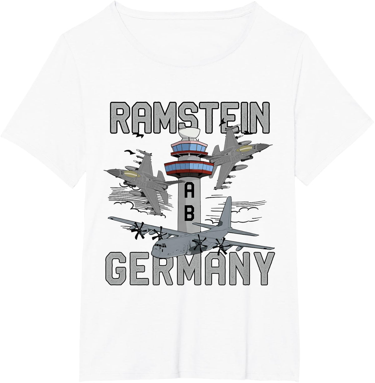 Ramstein AB Germany German Air Base Airman Veteran Gift T-Shirt - White
