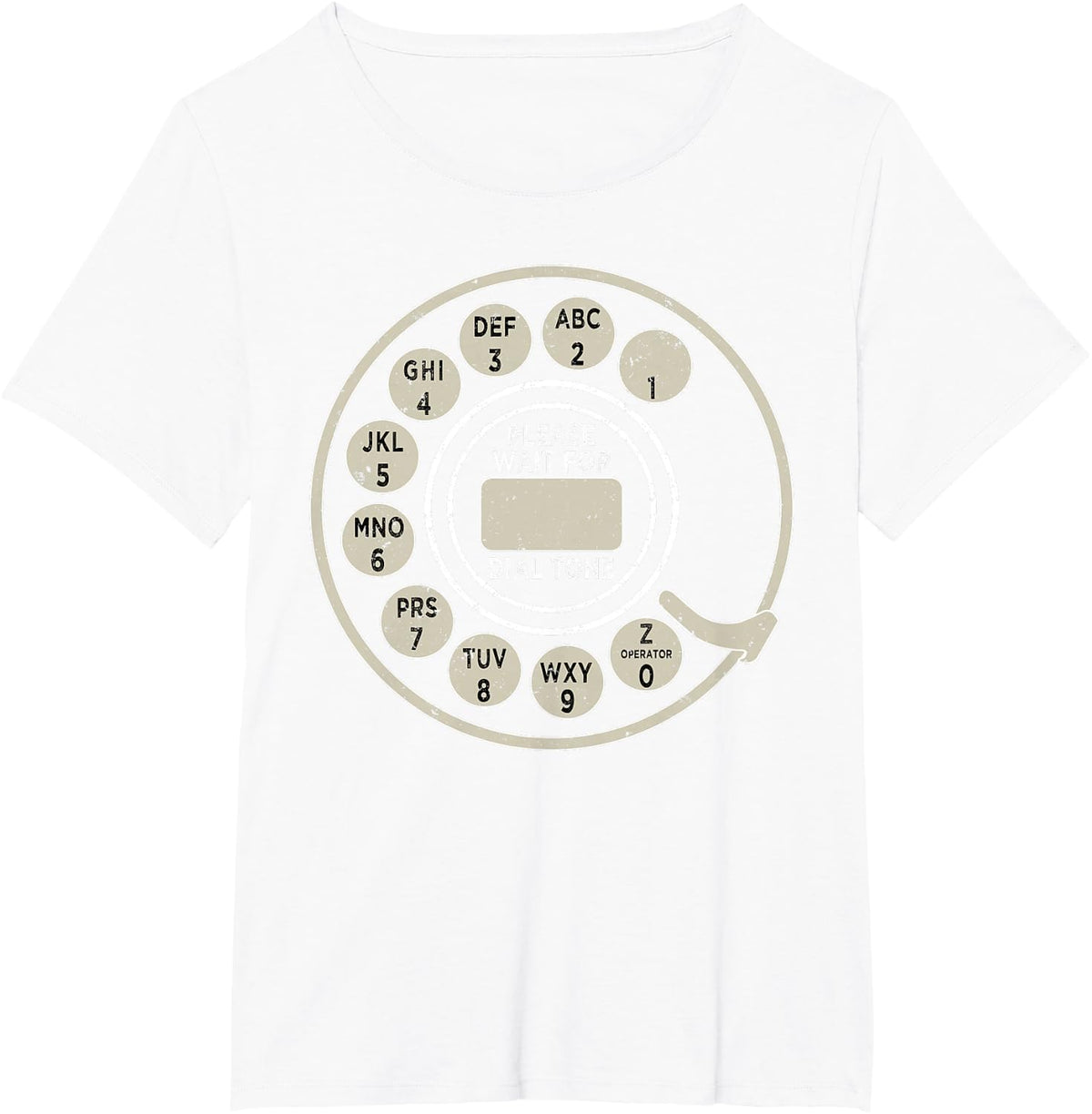Vintage Telephone Numbers with Rotary Knob T-Shirt - White