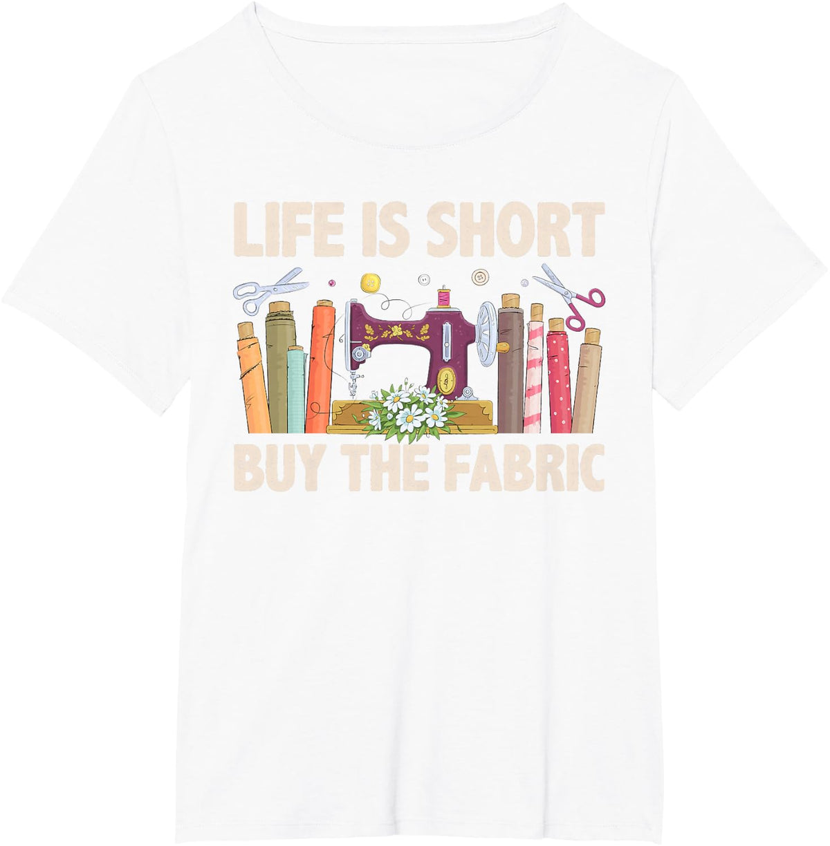 Cool Quilting for Women Grandma Sewing Quilter Sewer Fabric T-Shirt - White