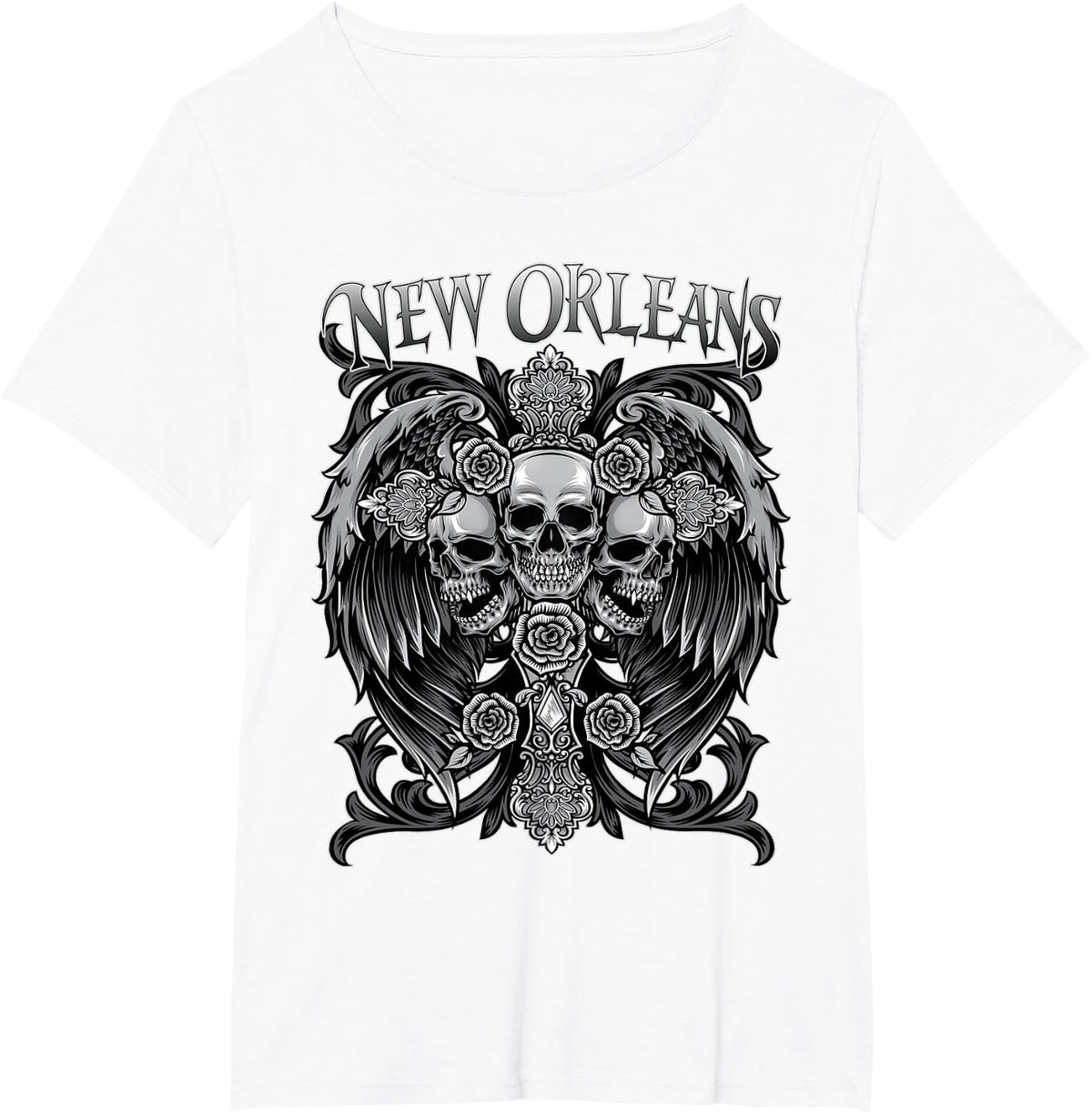 New Orleans Louisiana Gothic Vampire Capital of The World T-Shirt - White