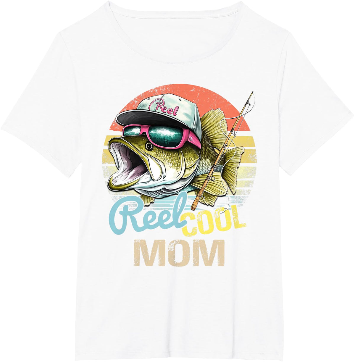 Reel Cool Mom Funny Fishing Quotes For Uncle Women T-Shirt - White