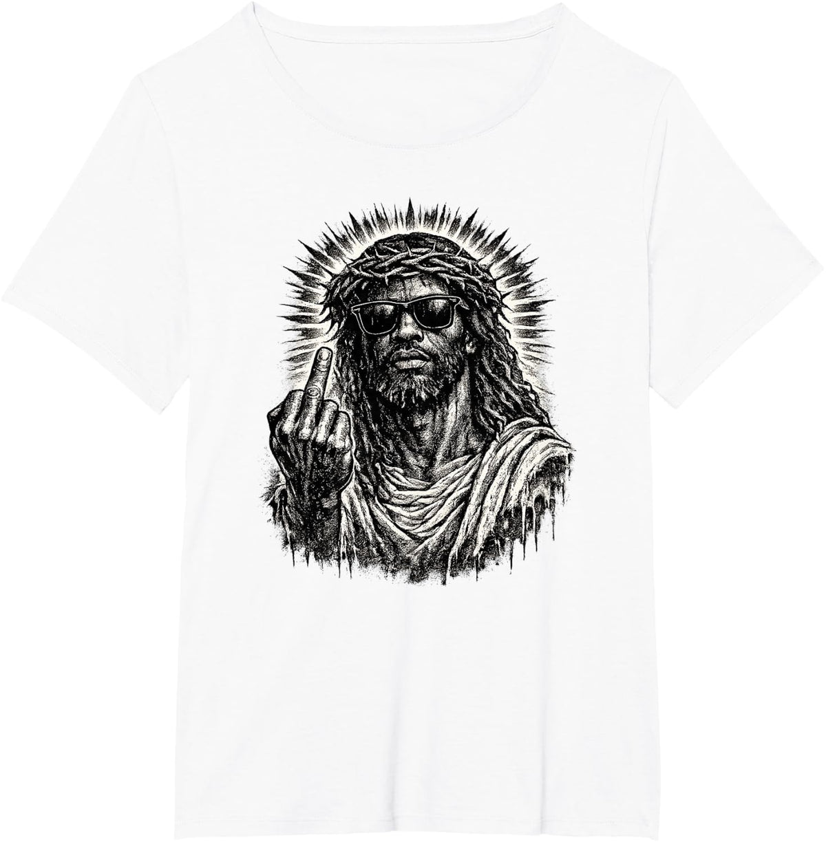 Black Jesus, Christianity, Church, Christ, Jesus T-Shirt - White