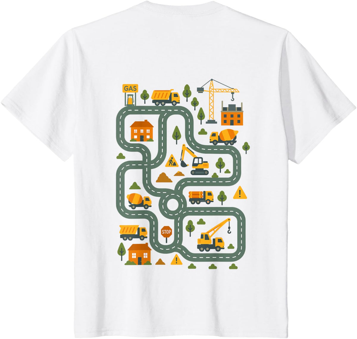 (On Back) Tired Dads Club Car Race Track On Dad Father's Day T-Shirt - White