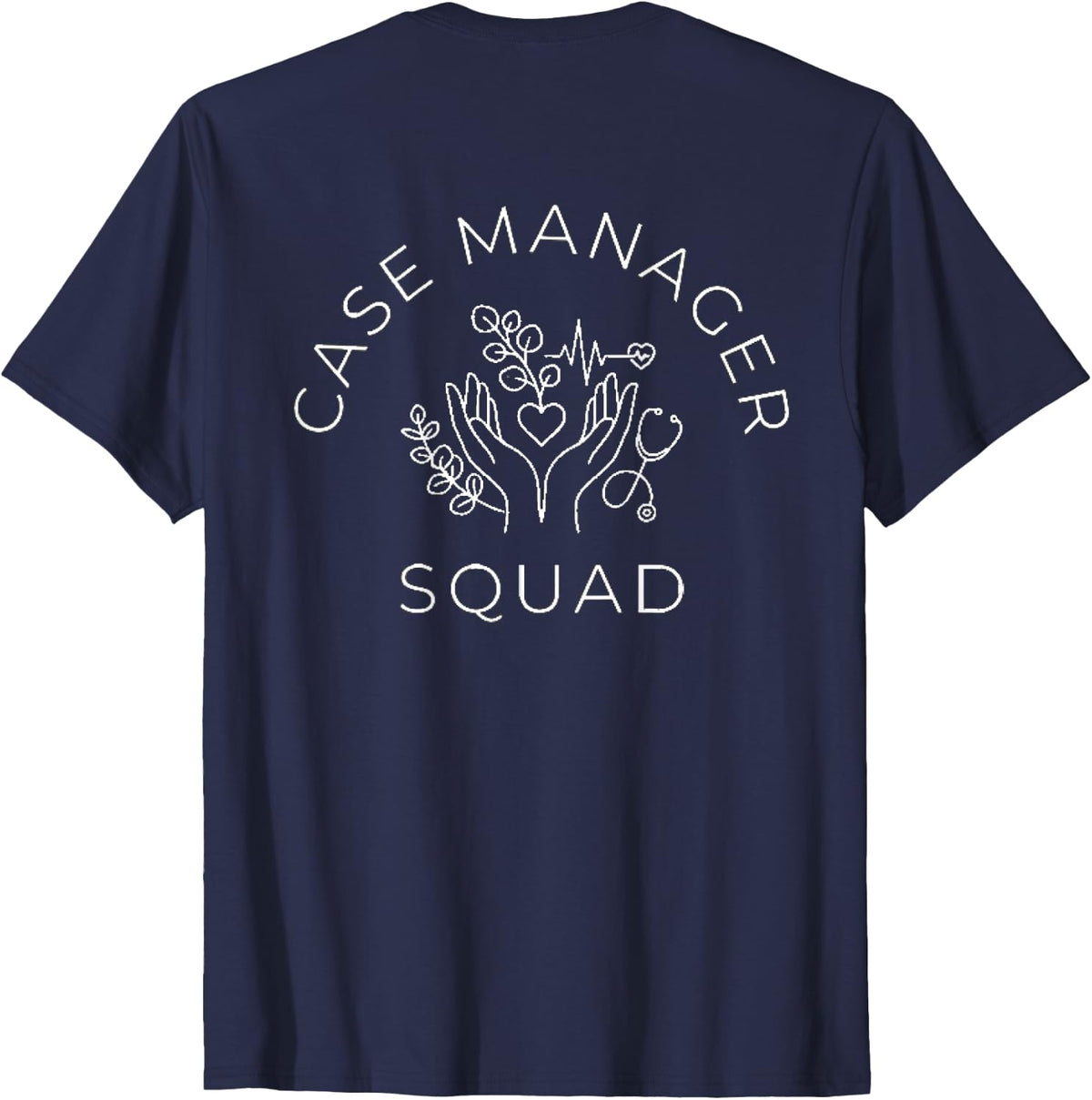 Case Manager Social Worker Team Appreciation Subtle Artistic T-Shirt - Navy Blue