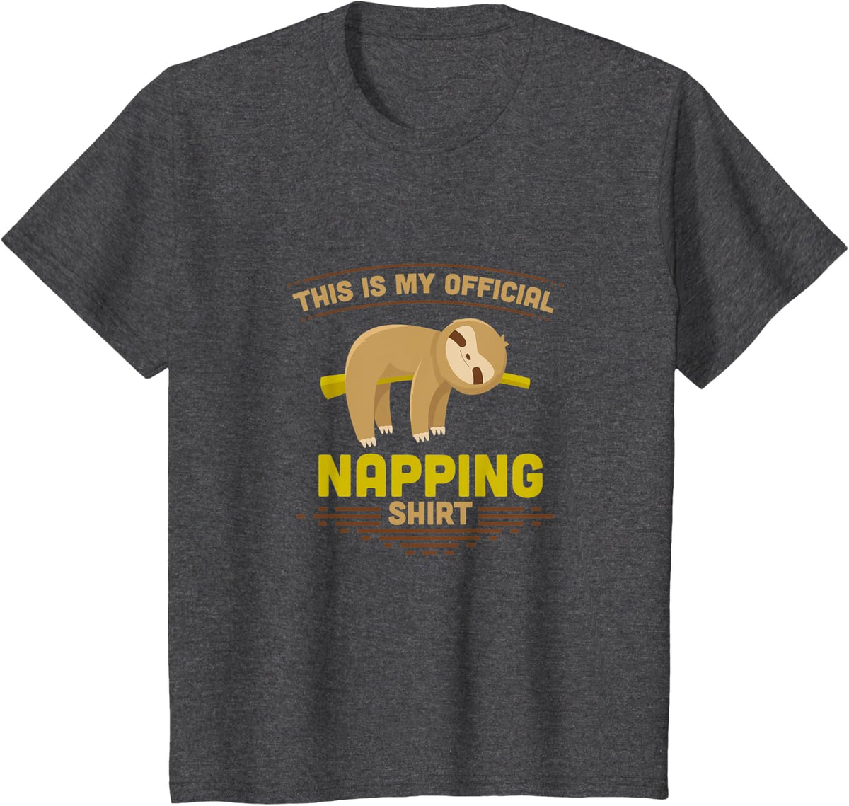 Funny Napping Sloth Mode Merchandise Running Team Gift T-Shirt - Dark Heather Grey