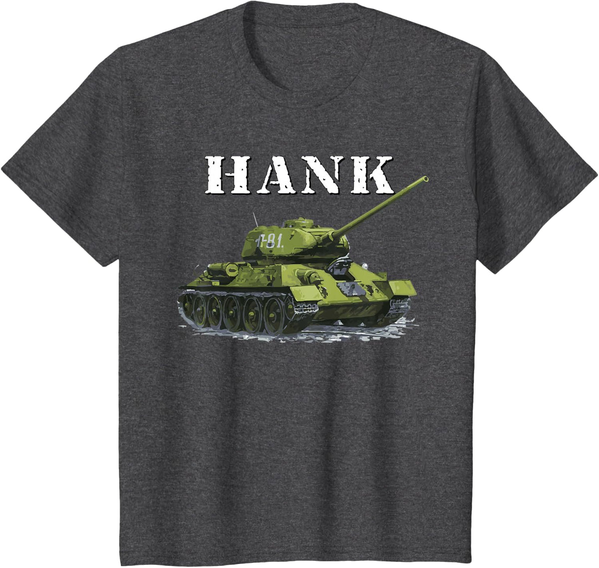 Hank the Tank Funny Cool T-Shirt - Dark Heather Grey