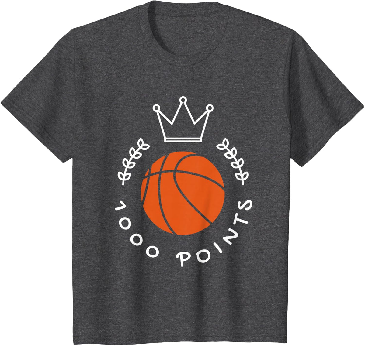 1000 Points Basketball Scorer High School Basketball Player T-Shirt - Dark Heather Grey