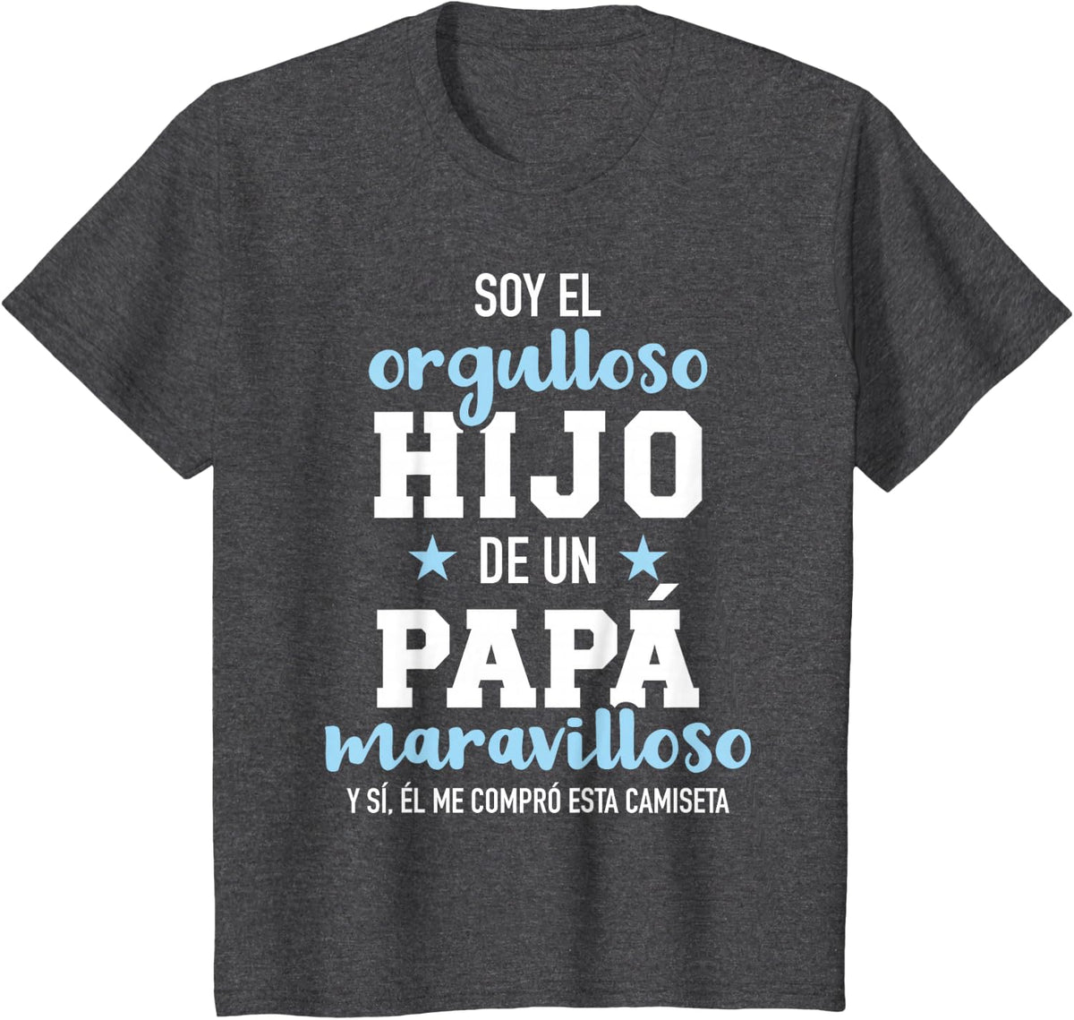 Orgulloso hijo de un papa maravilloso T-Shirt - Dark Heather Grey