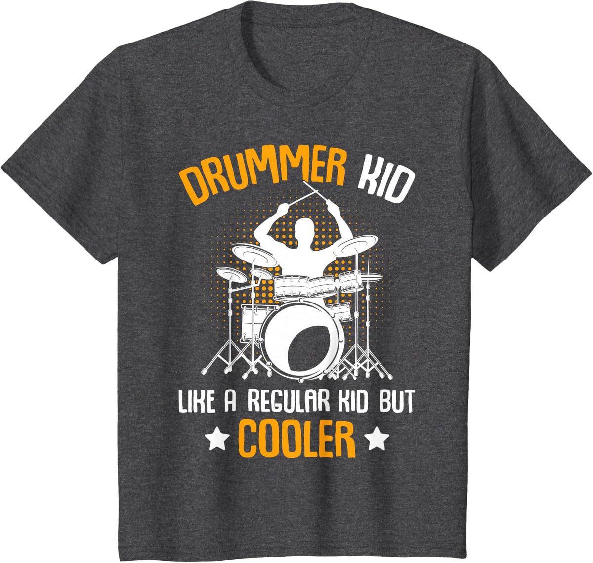 Drummer Kid Drumming Percussionist Drums Kids Boys T-Shirt Small - Dark Heather Grey