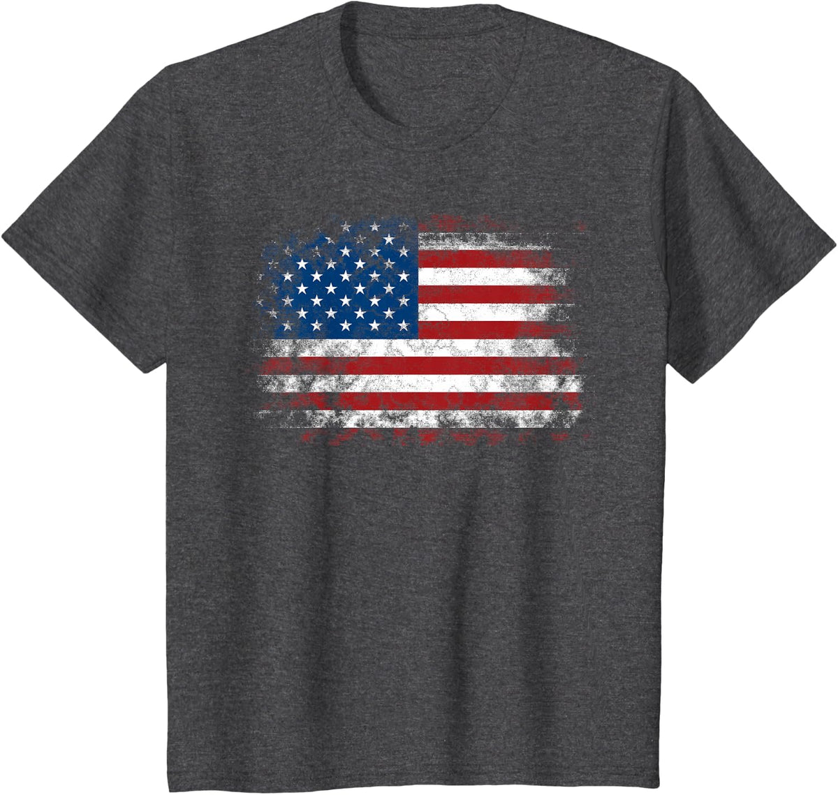 USA Patriotic American Flag 4th Of July Independence Day T-Shirt - Dark Heather Grey