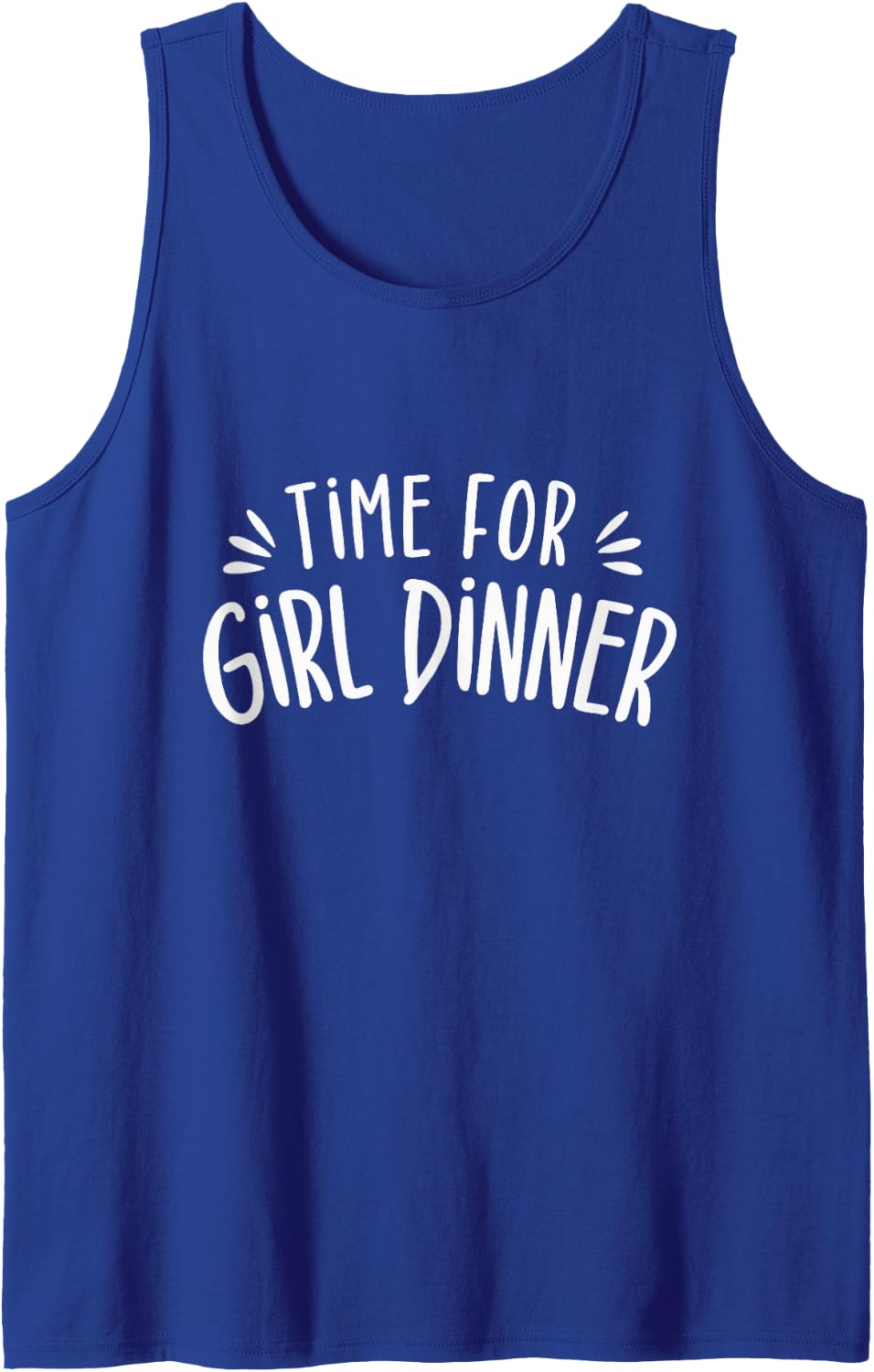Girl Dinner Sleeveless Tank Top - Royal Blue