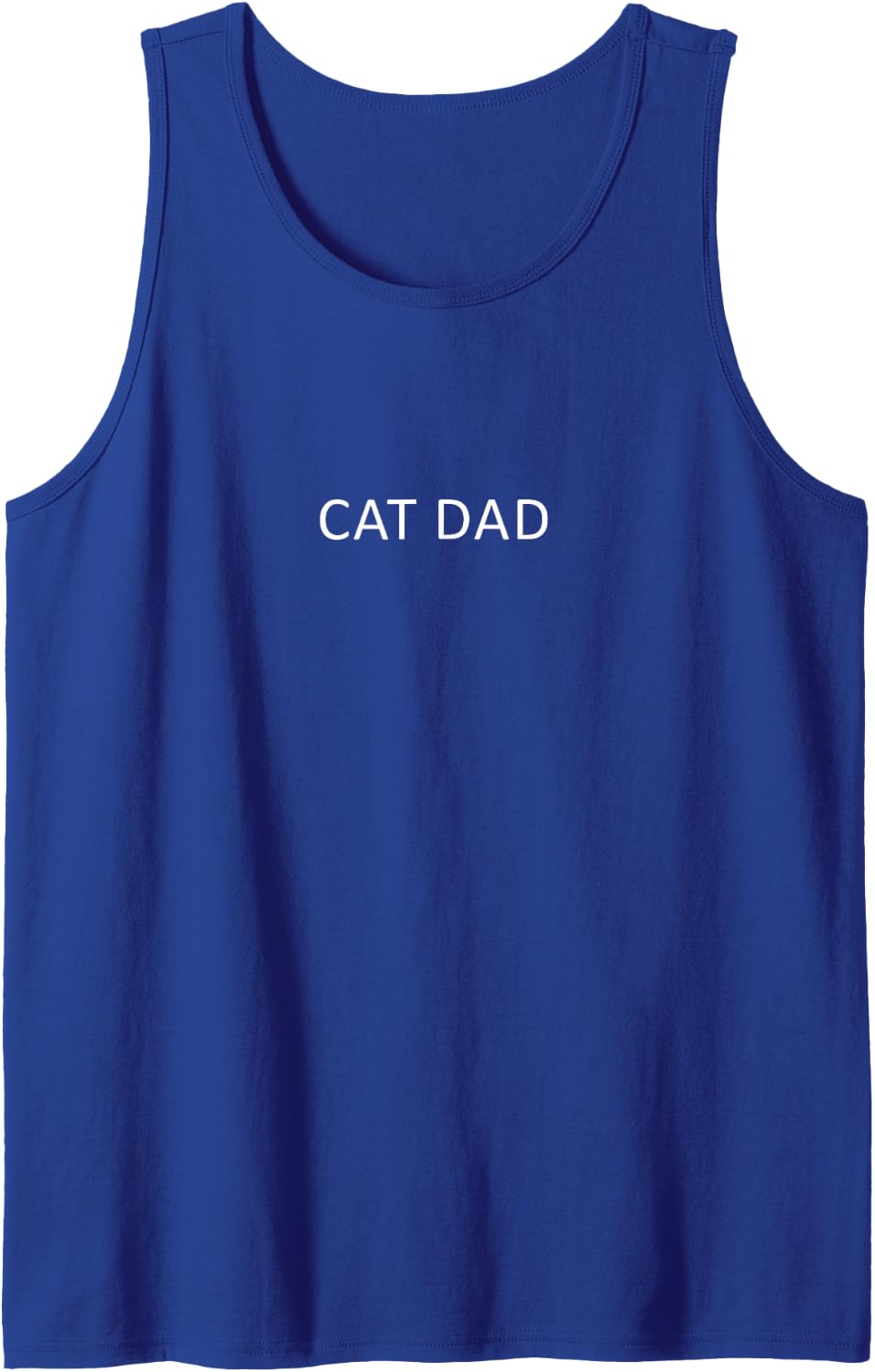 Minimalist Cat Dad Men's Funny Cat Dad Tank Top - Royal Blue
