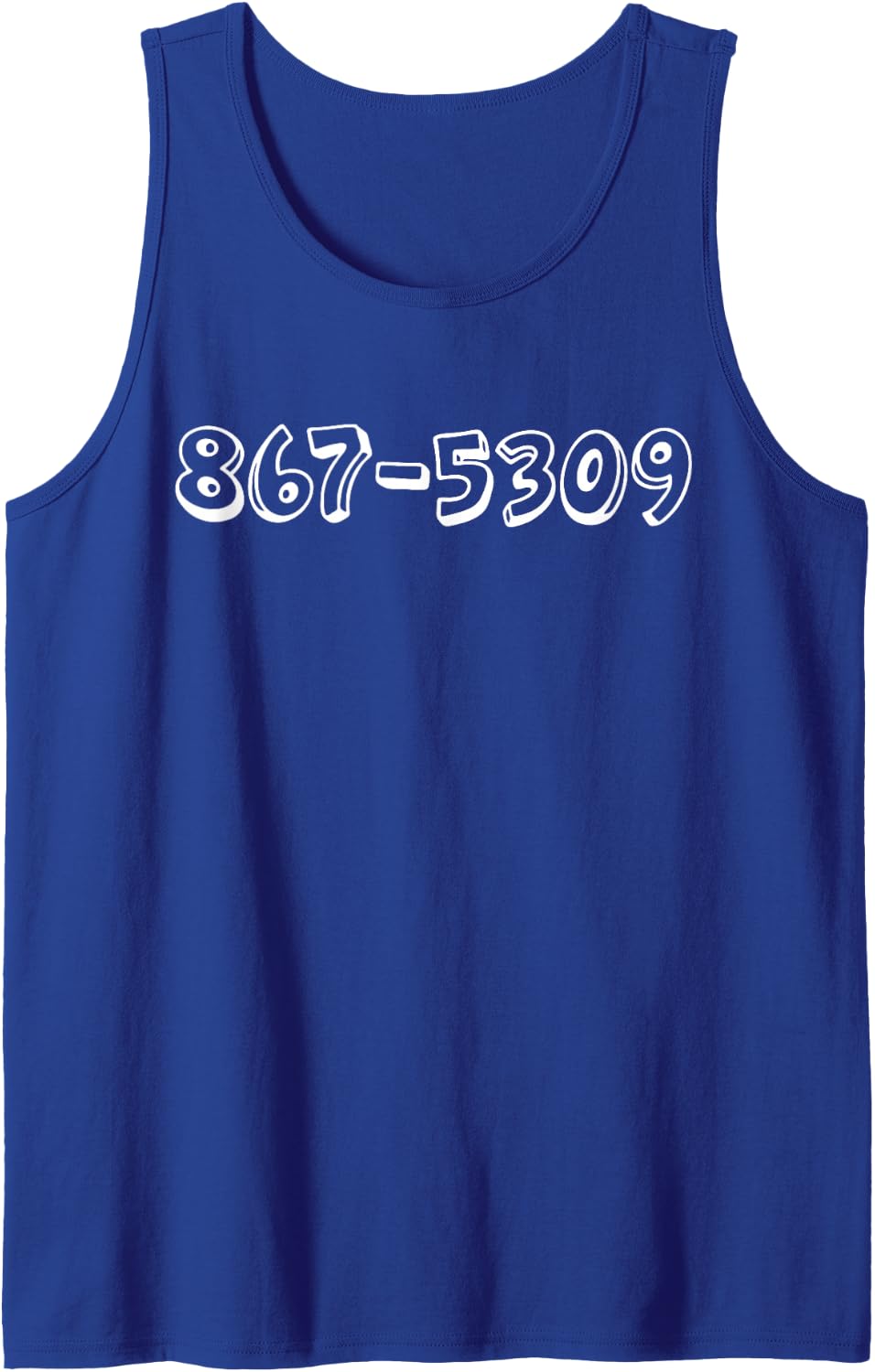 8675309 Nostalgia 80s 90s Classic Theme Funny Sleeveless Tank Top - Royal Blue