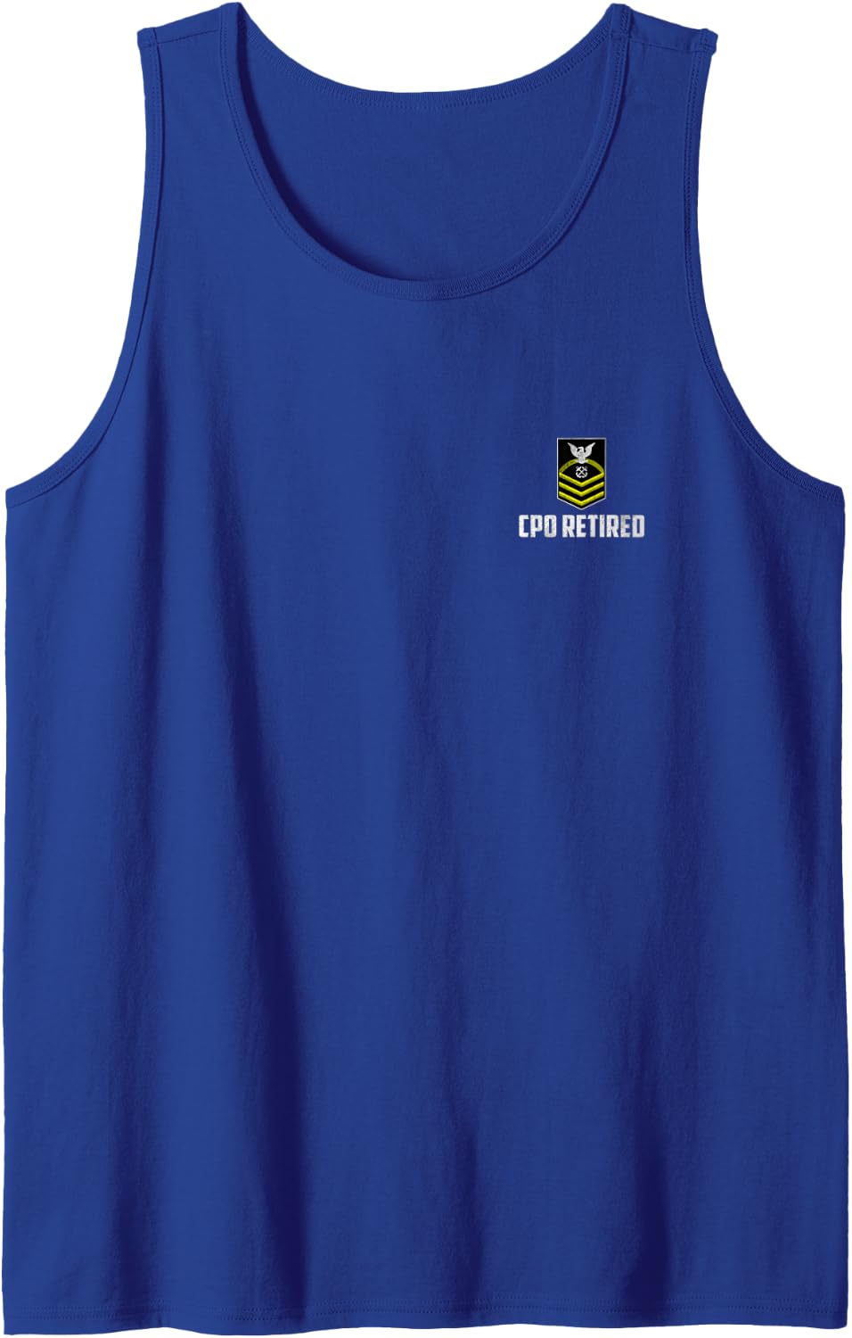 Retired E-7 Chief Petty Officer CPO Rank Insignia Logo Papa Sleeveless Tank Top - Royal Blue