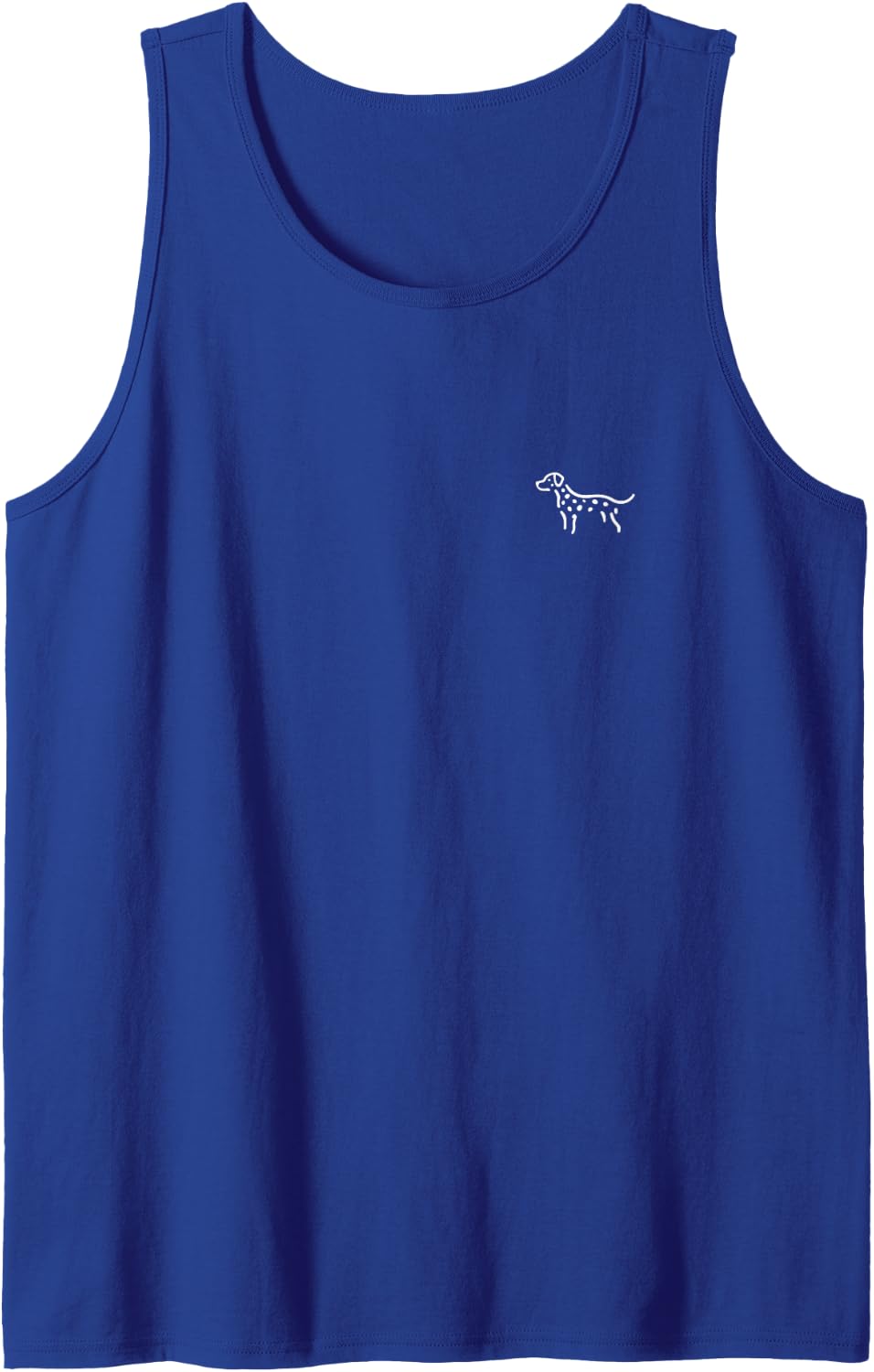 Simple Minimalist Badge Patch Line Art Dalmatian Dal Sleeveless Tank Top - Royal Blue