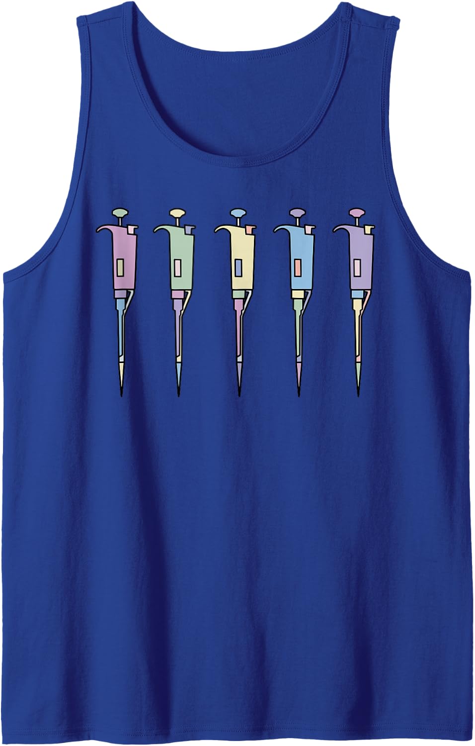 Pipette STEM Teacher Laboratory Medical Laboratory Chemistry Sleeveless Tank Top - Royal Blue