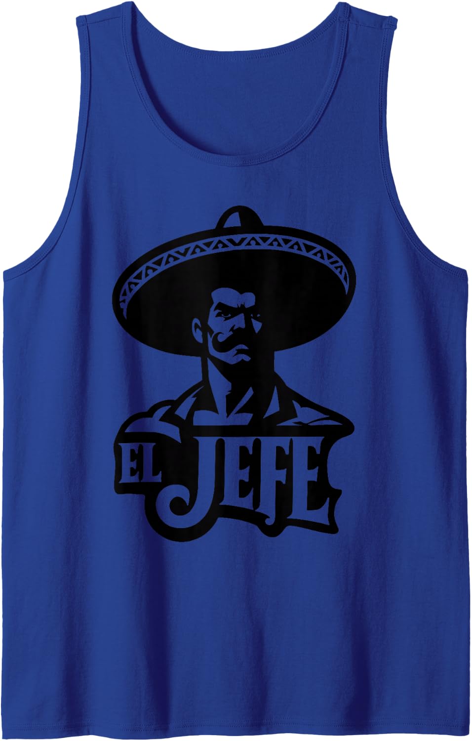 El Jefe The Boss in Spanish Funny Mexican Quote Tank Top - Royal Blue