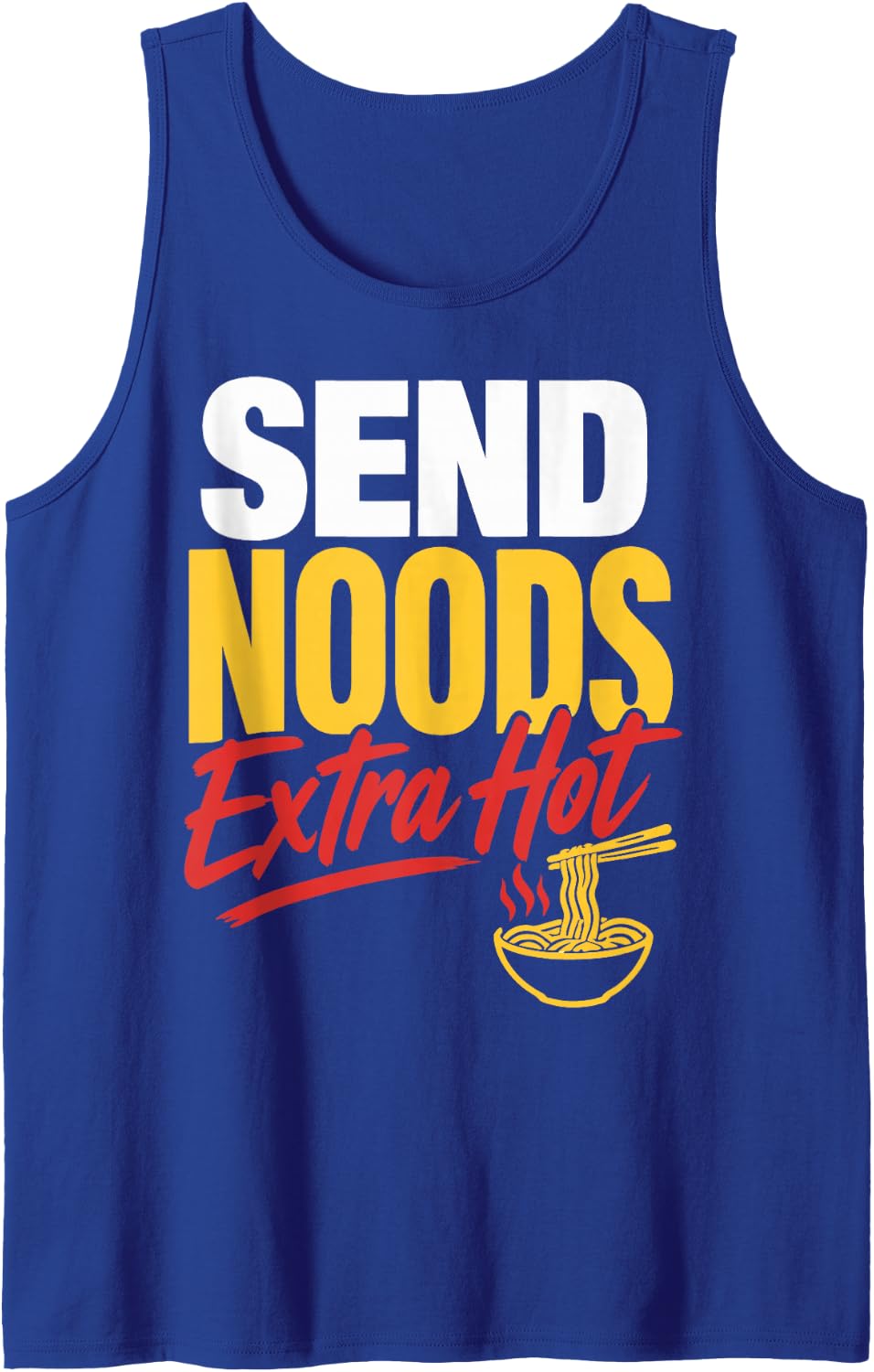 Extra Hot Noodle Pun Ramen Lover Japanese Noodles Sleeveless Tank Top - Royal Blue