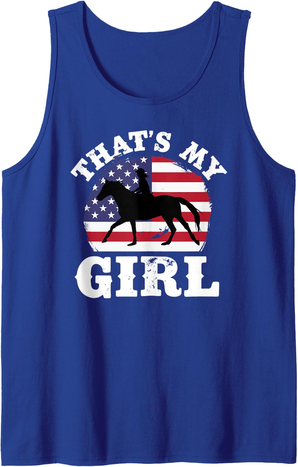 Men's That's My Girl Horse Show Dad Equestrian Father Sleeveless Tank Top - Royal Blue