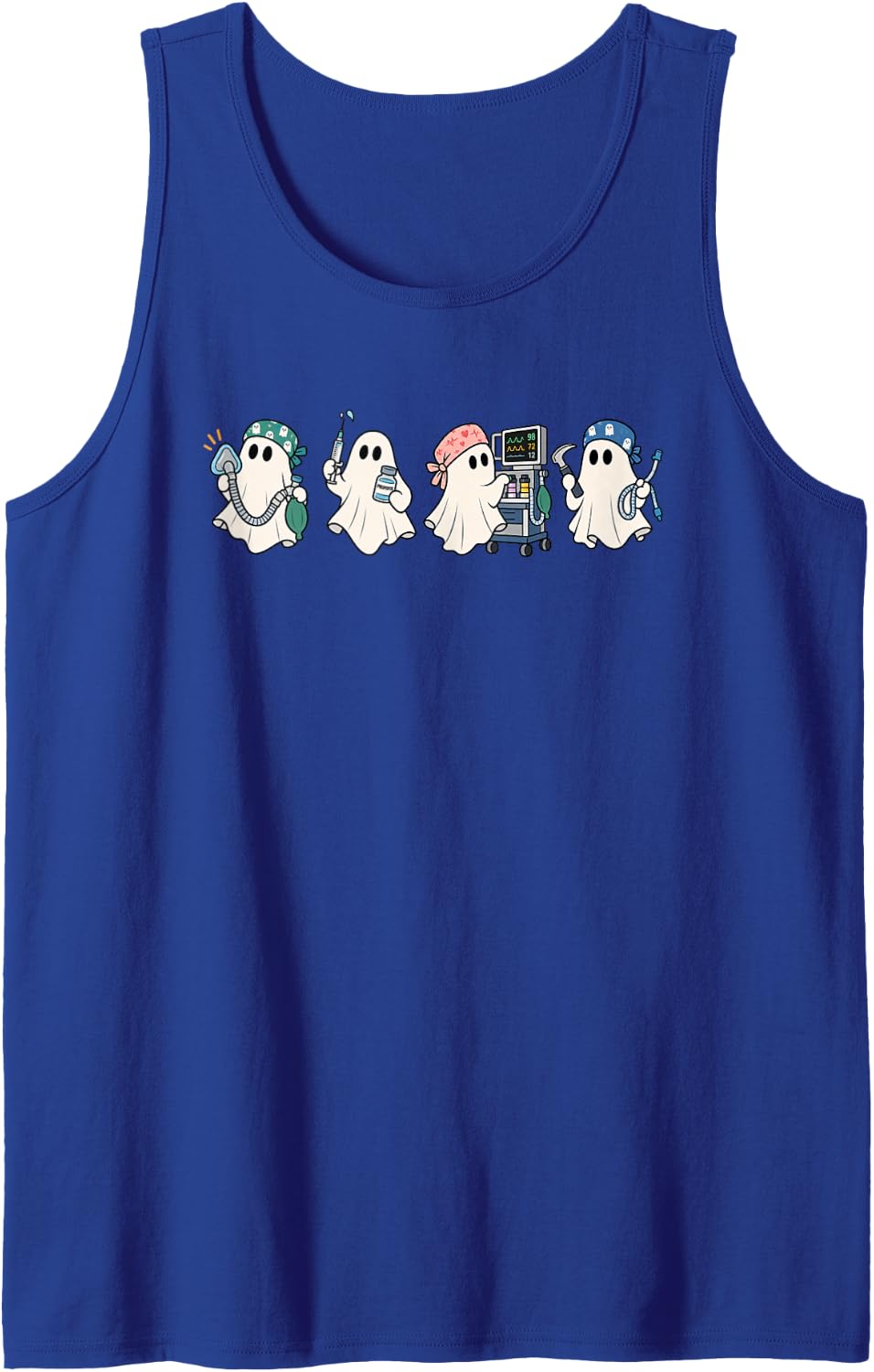 Anesthesiologist Halloween Boo Anesthesiology Anesthesia Sleeveless Tank Top - Royal Blue