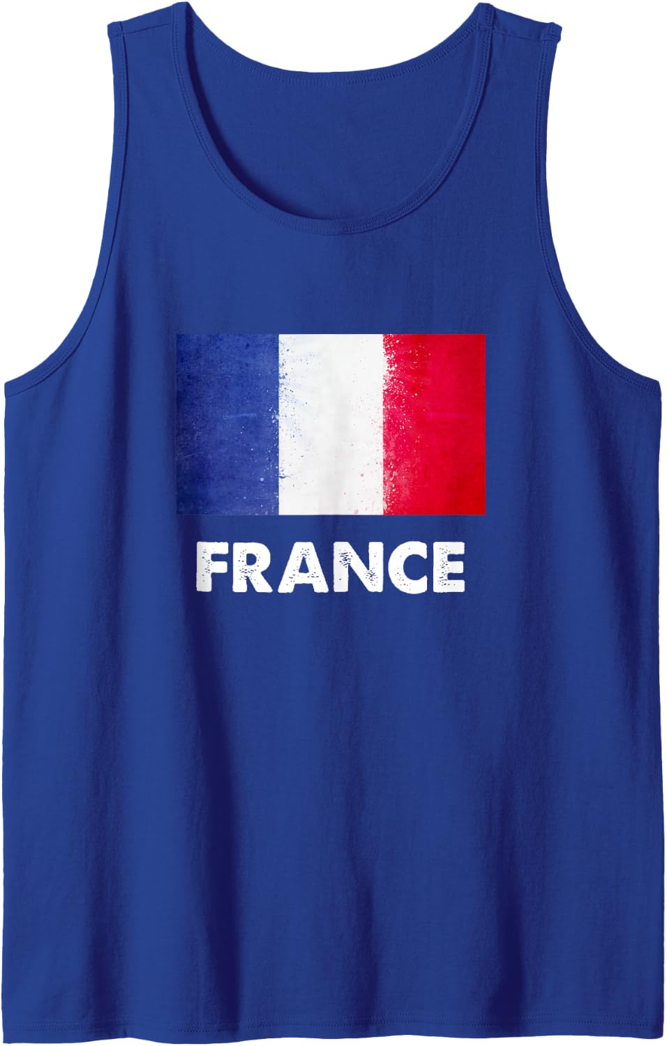 French France Flag Tank Top - Royal Blue