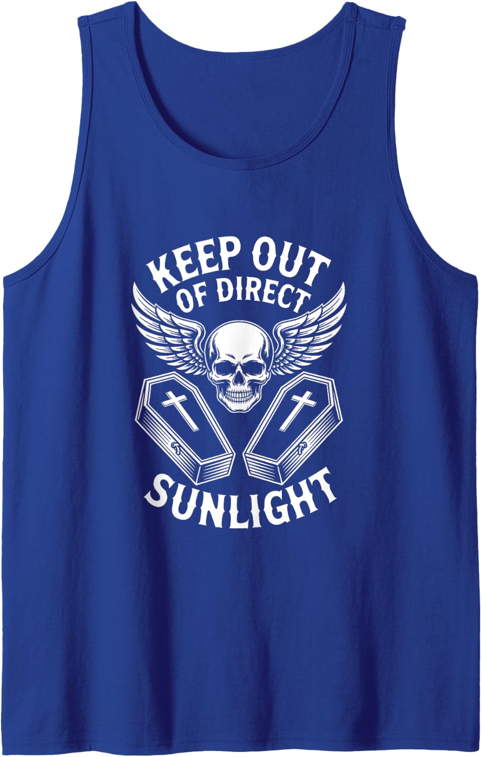 Keep out of direct sunlight! Vampire Girl Alt Aesthetic Tank Top - Royal Blue