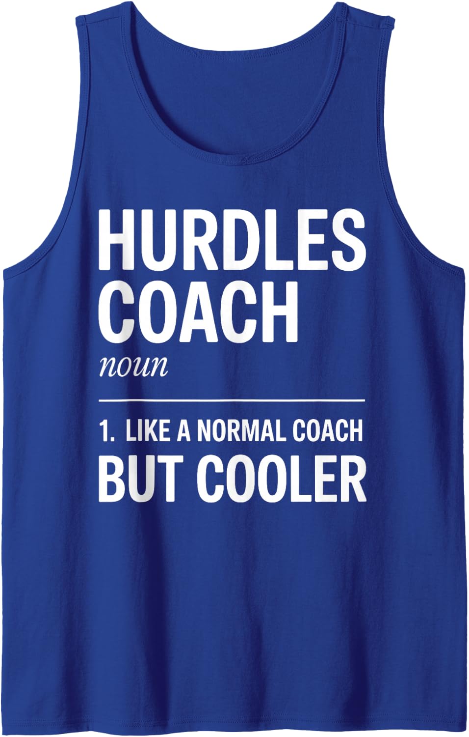 Hurdle Coach Design for Men Women Kids Athletics Hurdling Sleeveless Tank Top - Royal Blue