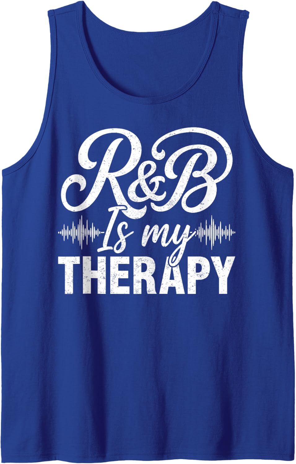 R&B is My Therapy - Music Lover Tank Top - Royal Blue