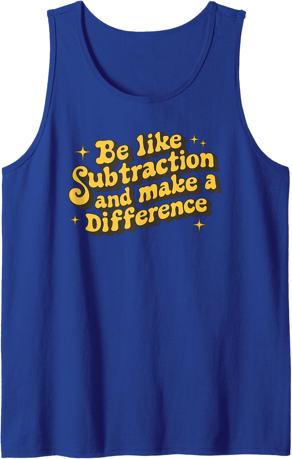 Math Retro Sleeveless Tank Top - Royal Blue