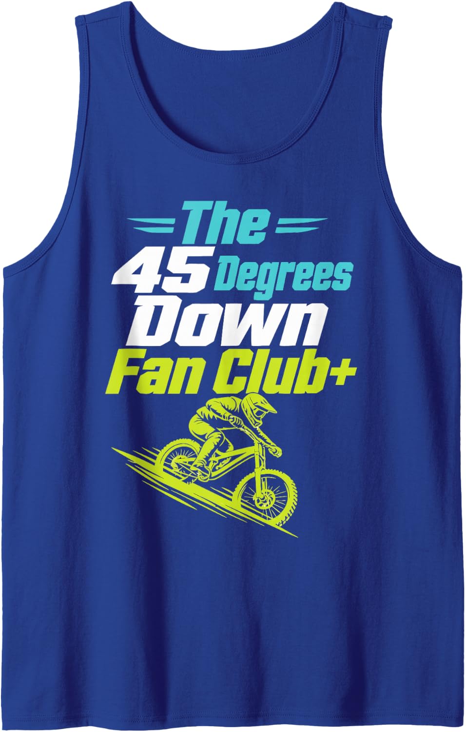 Downhill Mountain Bike Sleeveless Tank Top - Royal Blue