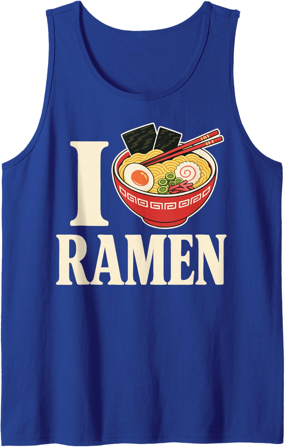 Ramen Lover Japanese Noodles Sleeveless Tank Top - Royal Blue