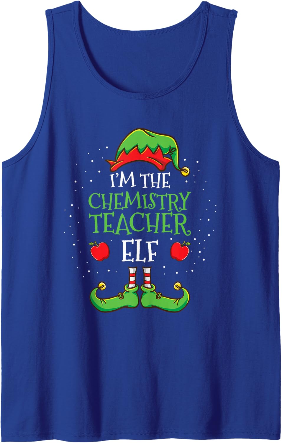 Im The Chemistry Teacher Elf Christmas Tank Top - Royal Blue