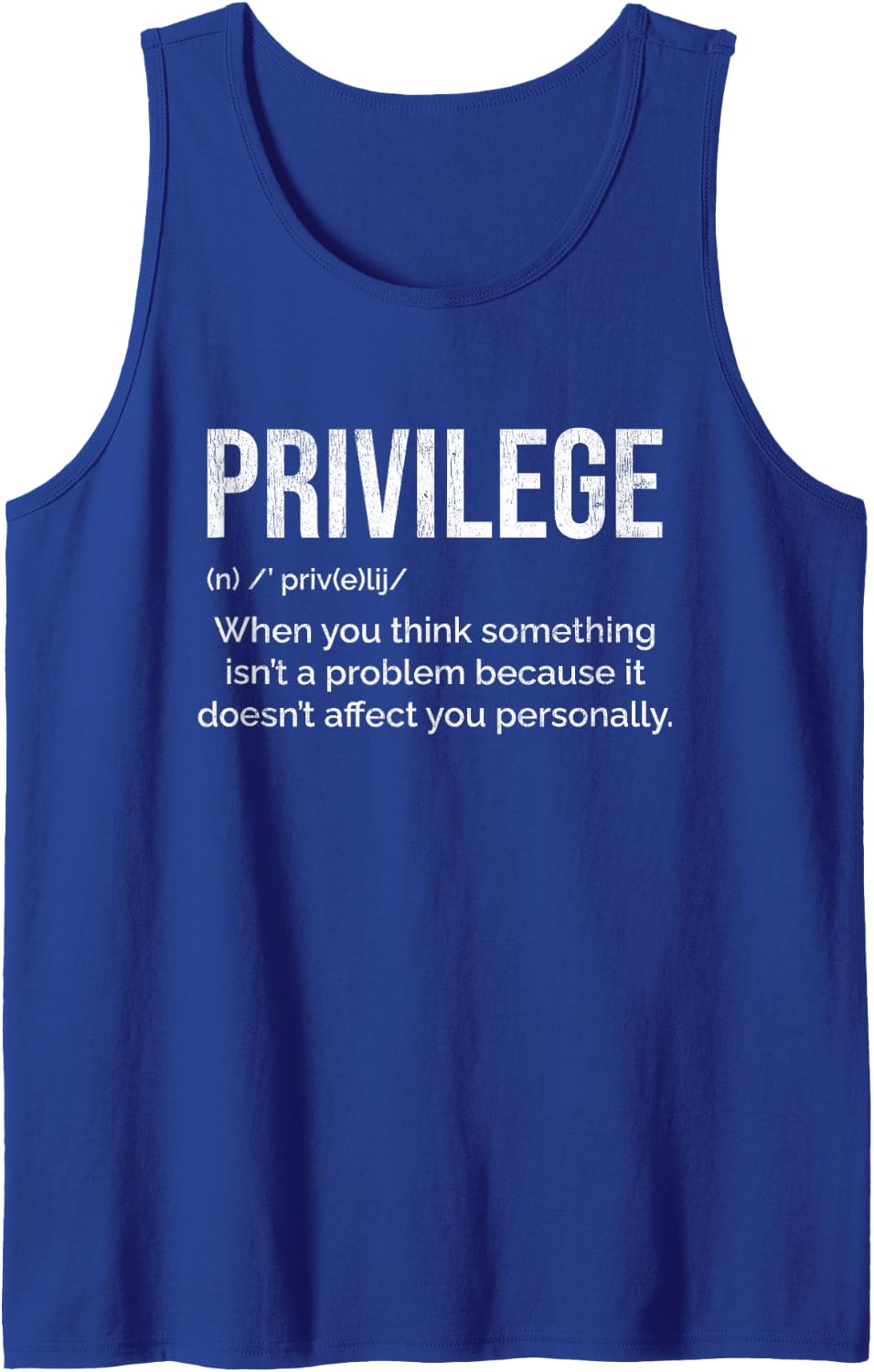 Privilege Proud Black Pride Black History Month Sleeveless Tank Top - Royal Blue