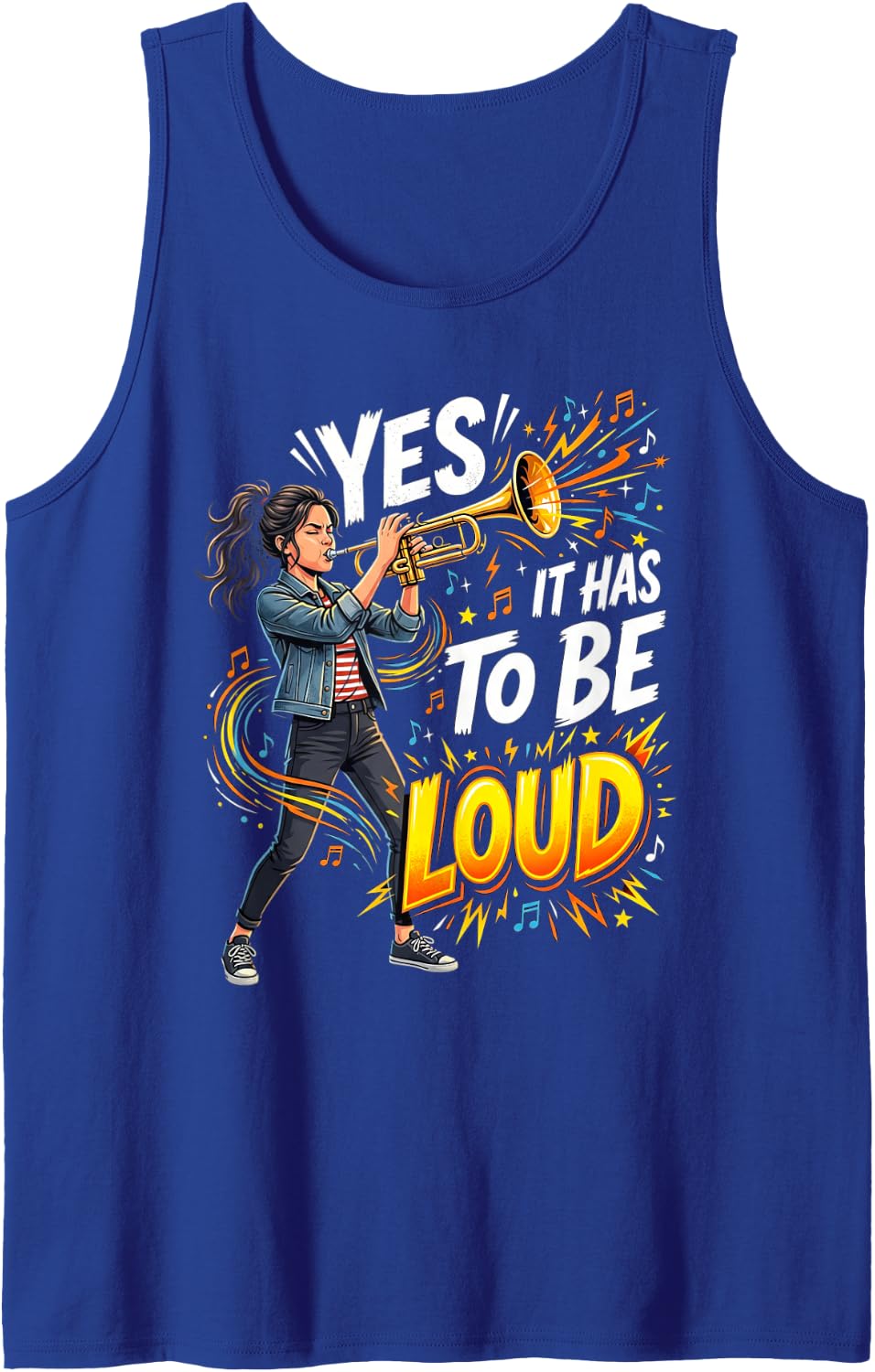 It Has to Be Loud Trumpet Player Musician Trumpeter Music Tank Top - Royal Blue