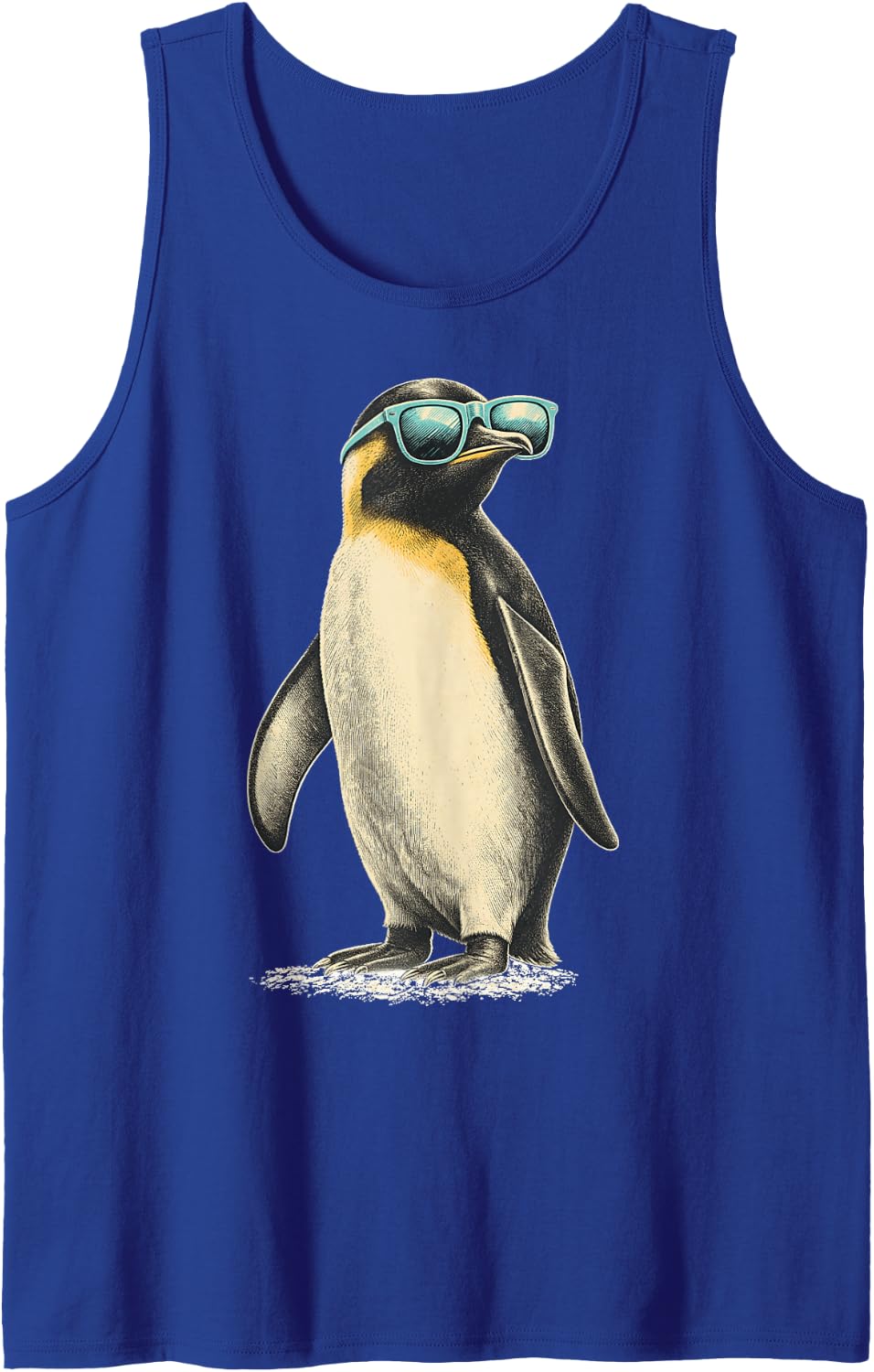 Cool Penguin Wearing Shades Sleeveless Tank Top - Royal Blue