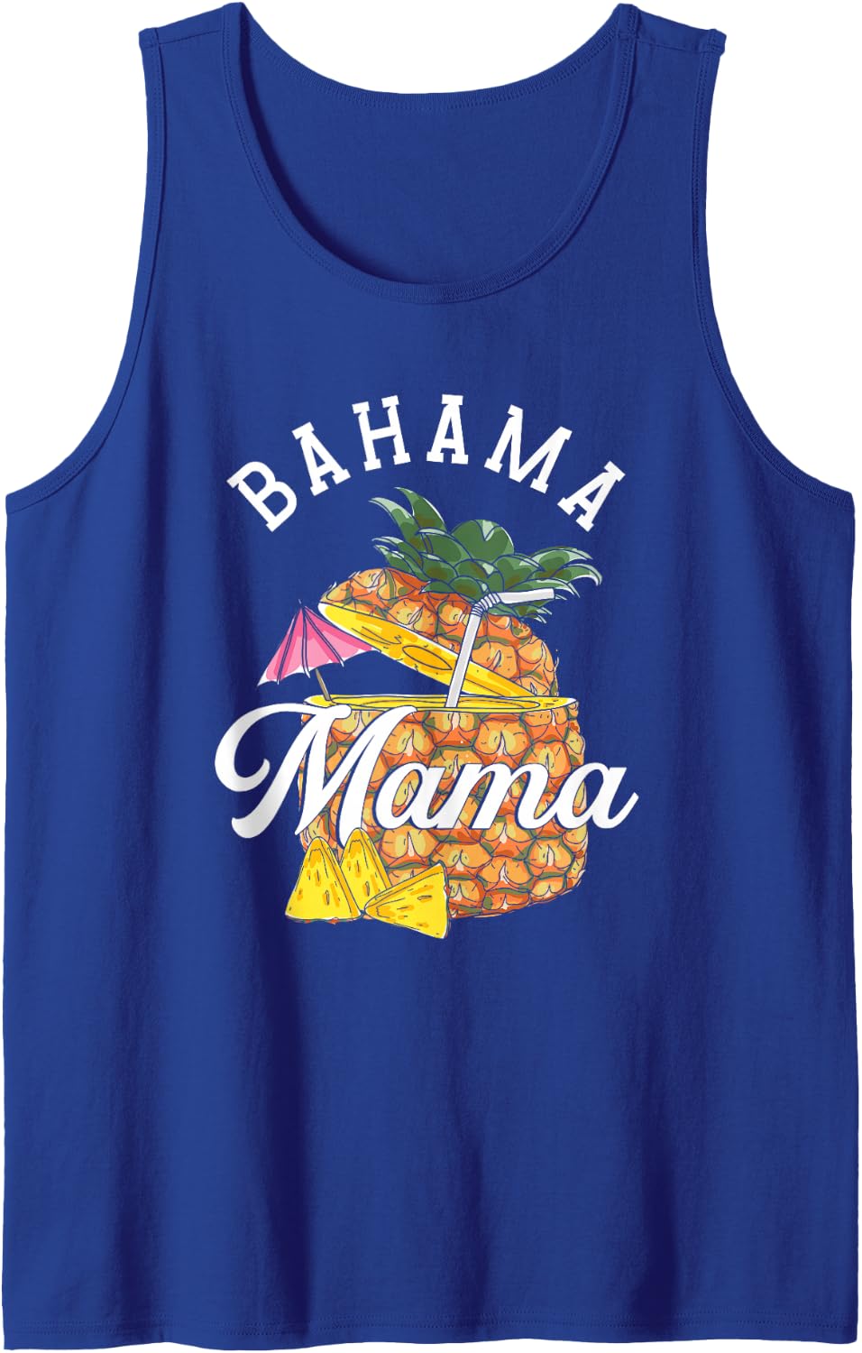 Bahama Mama | Bahamas Pineapple | Vacation Summer Tank Top - Royal Blue