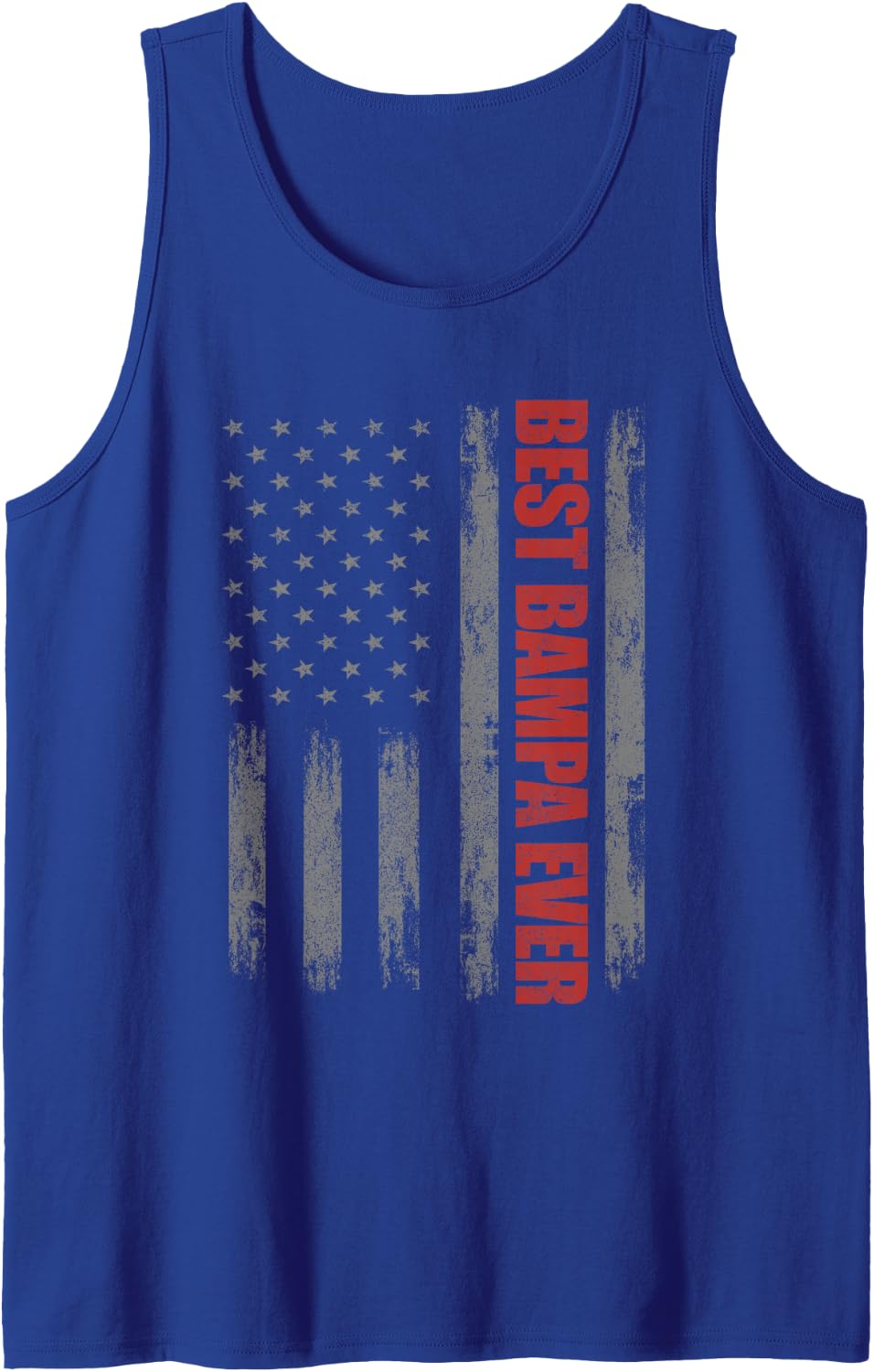 Veterans Day American Flag Bampa Shirts, 4th of July Grandpa Sleeveless Tank Top - Royal Blue