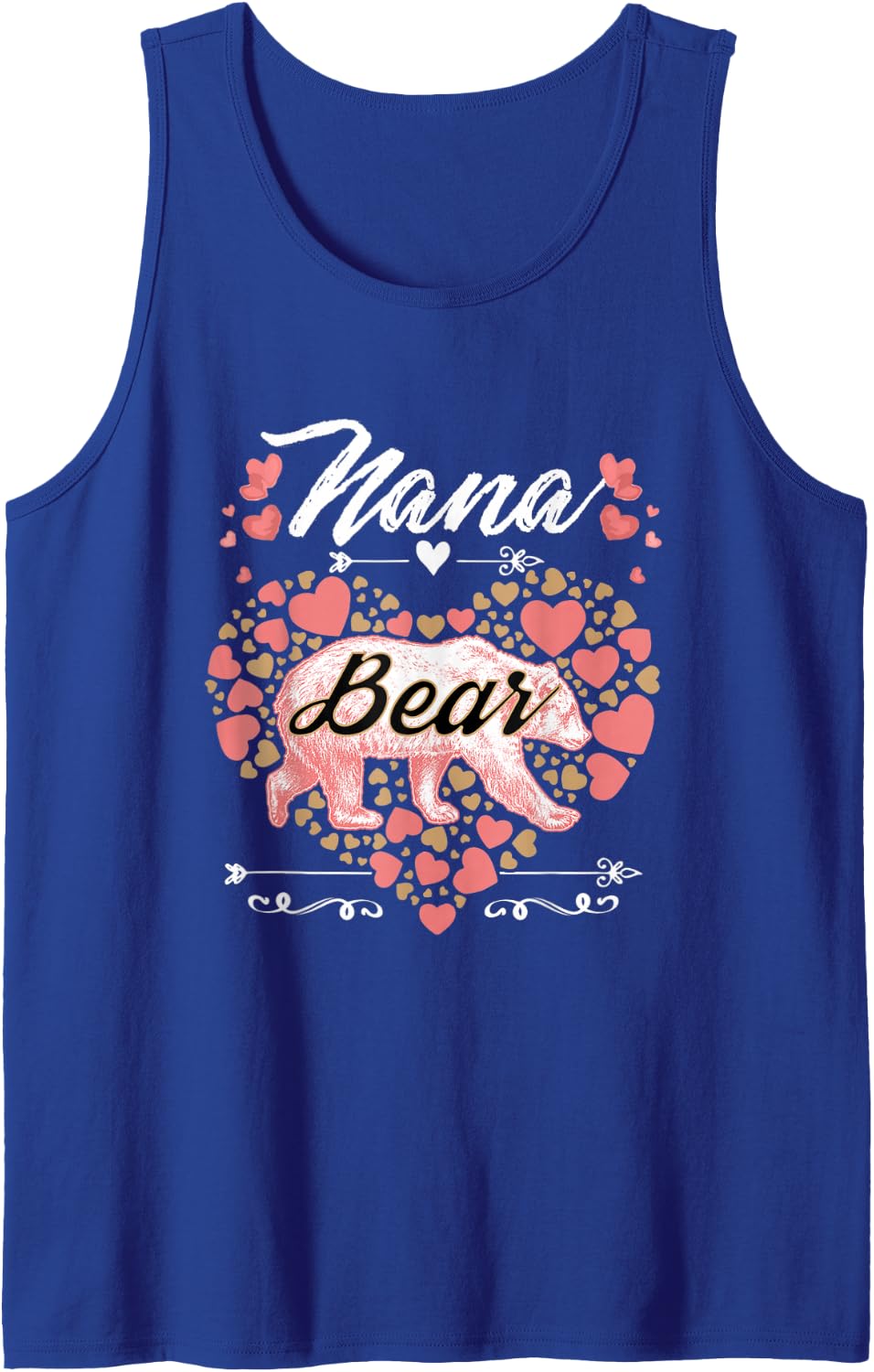 Nana Bear Shirt for Women - Sweet Mother's Day and Birthday Sleeveless Tank Top - Royal Blue