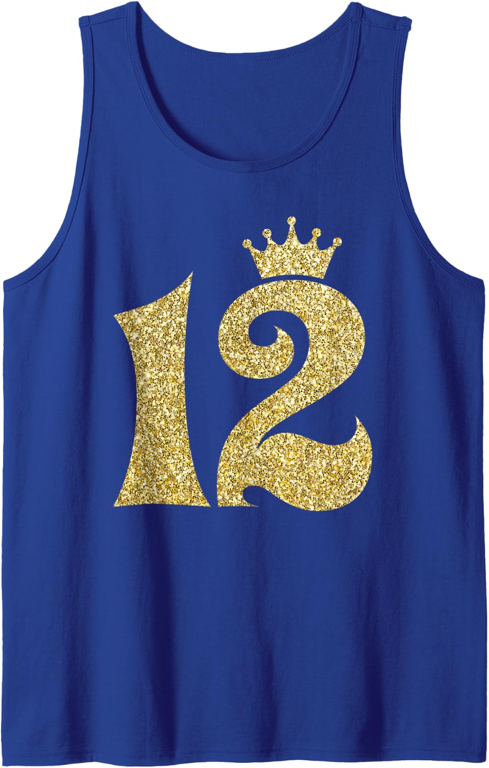Funny 12th Party Number 12 Year Old Girls 12th Birthday Sleeveless Tank Top - Royal Blue