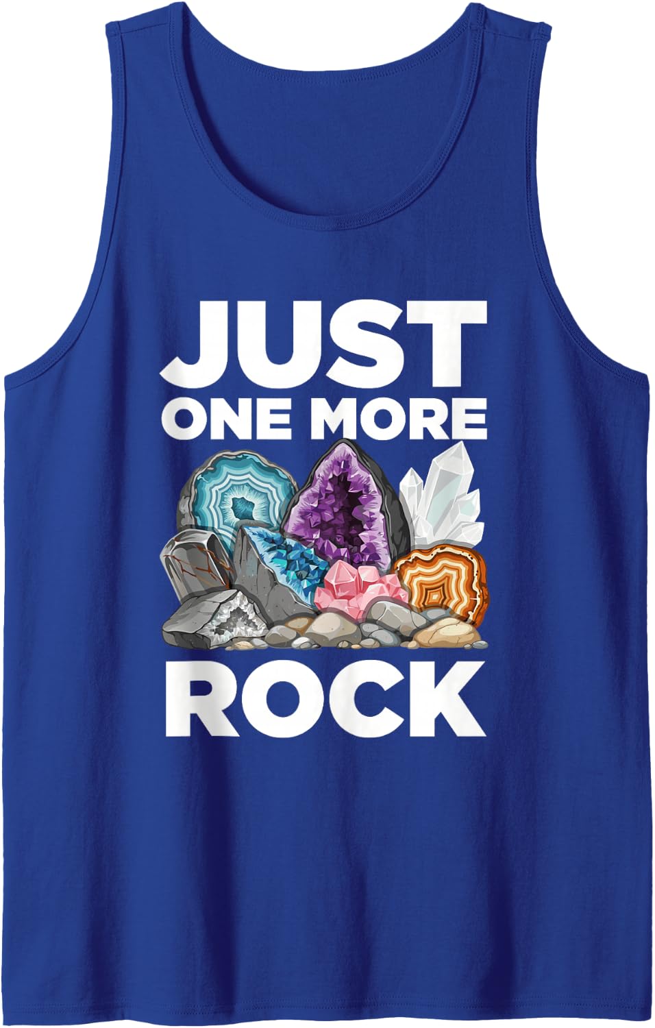 Geode Rockhound Equipment for Men Women Mineral Collector Sleeveless Tank Top - Royal Blue