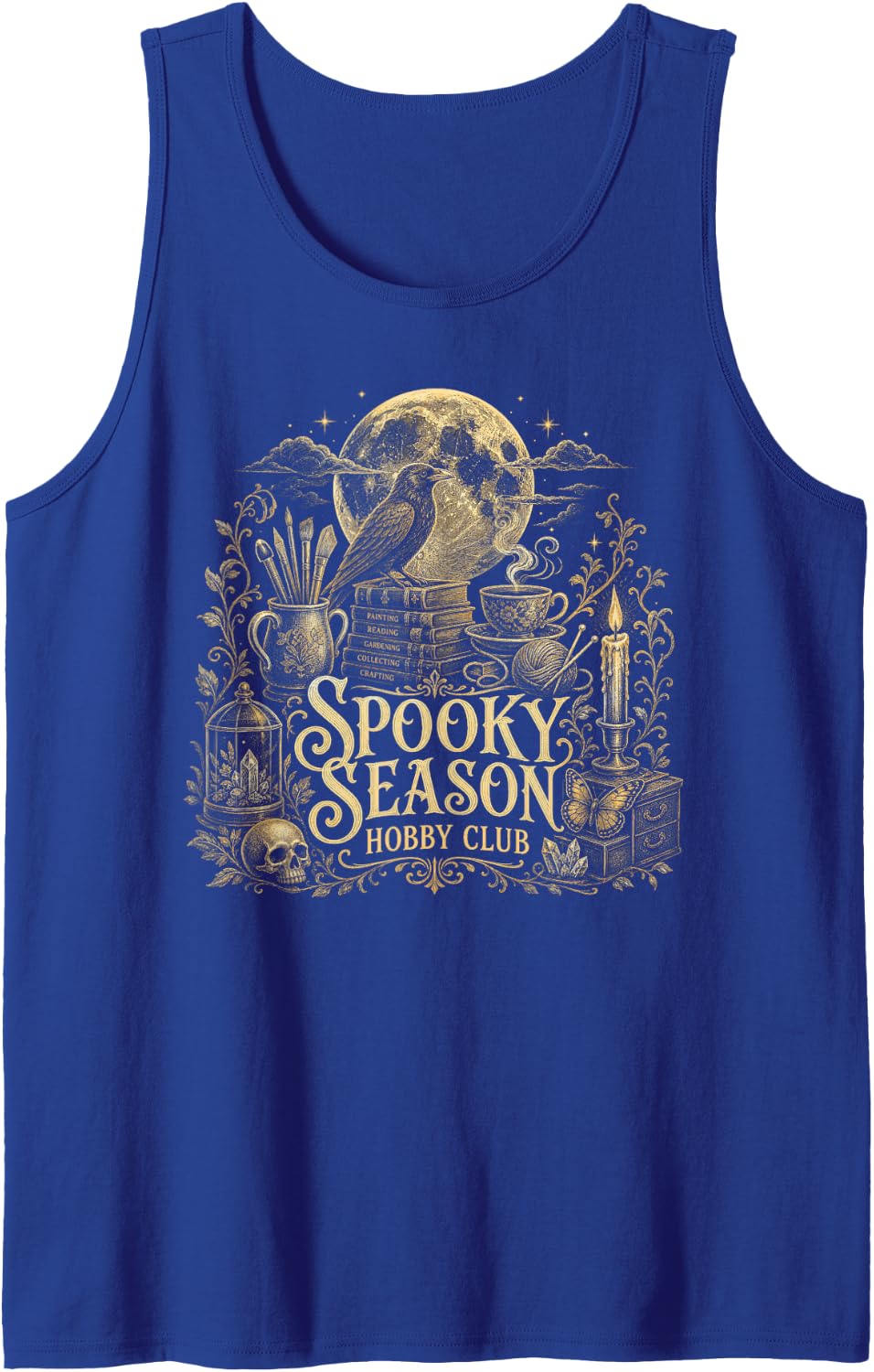 Spooky Season Hobby Club Crafts Tank Top - Royal Blue