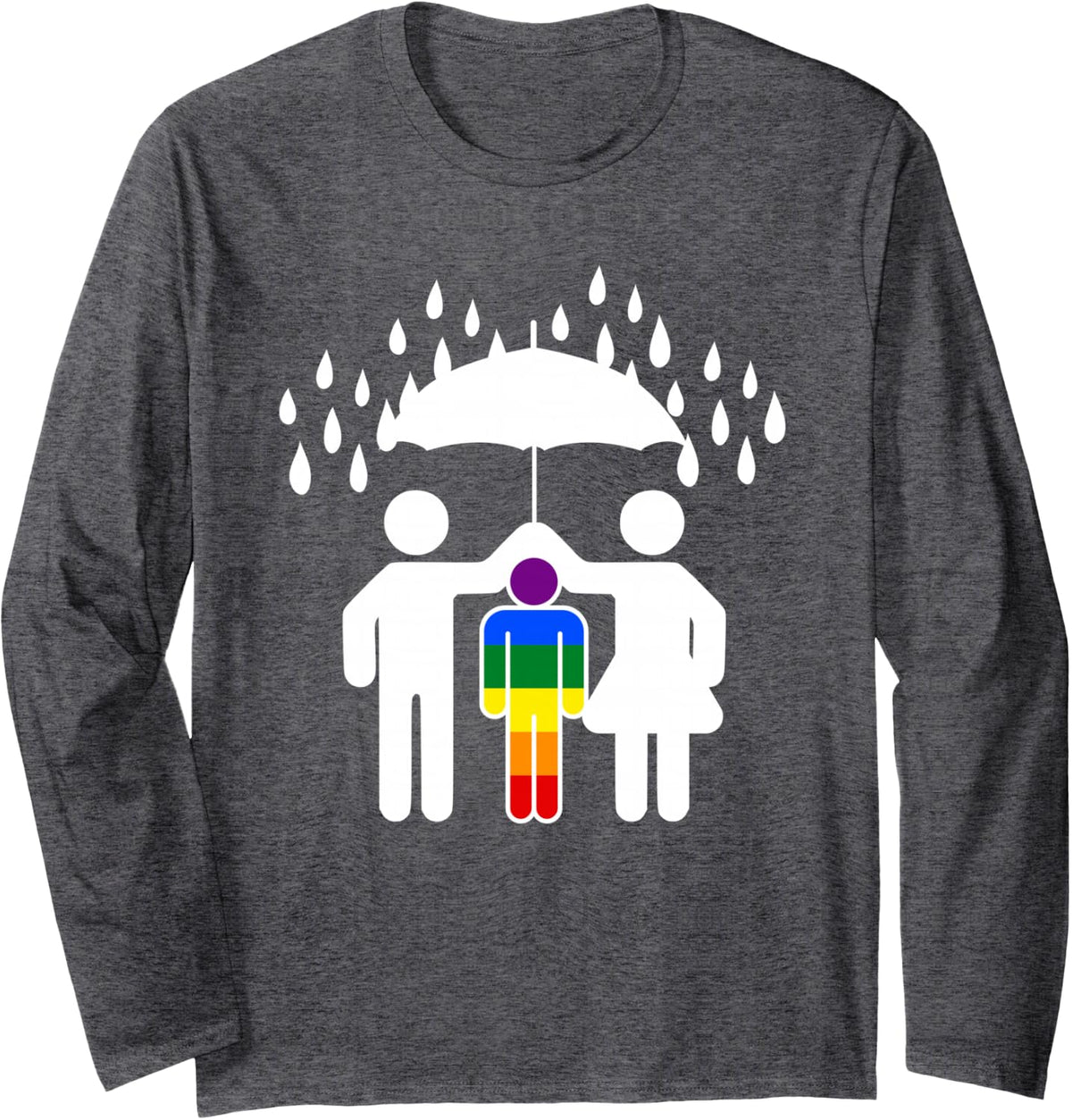LGBTQ Ally Long Sleeve T-Shirt - Adult Unisex Dark Heather Grey