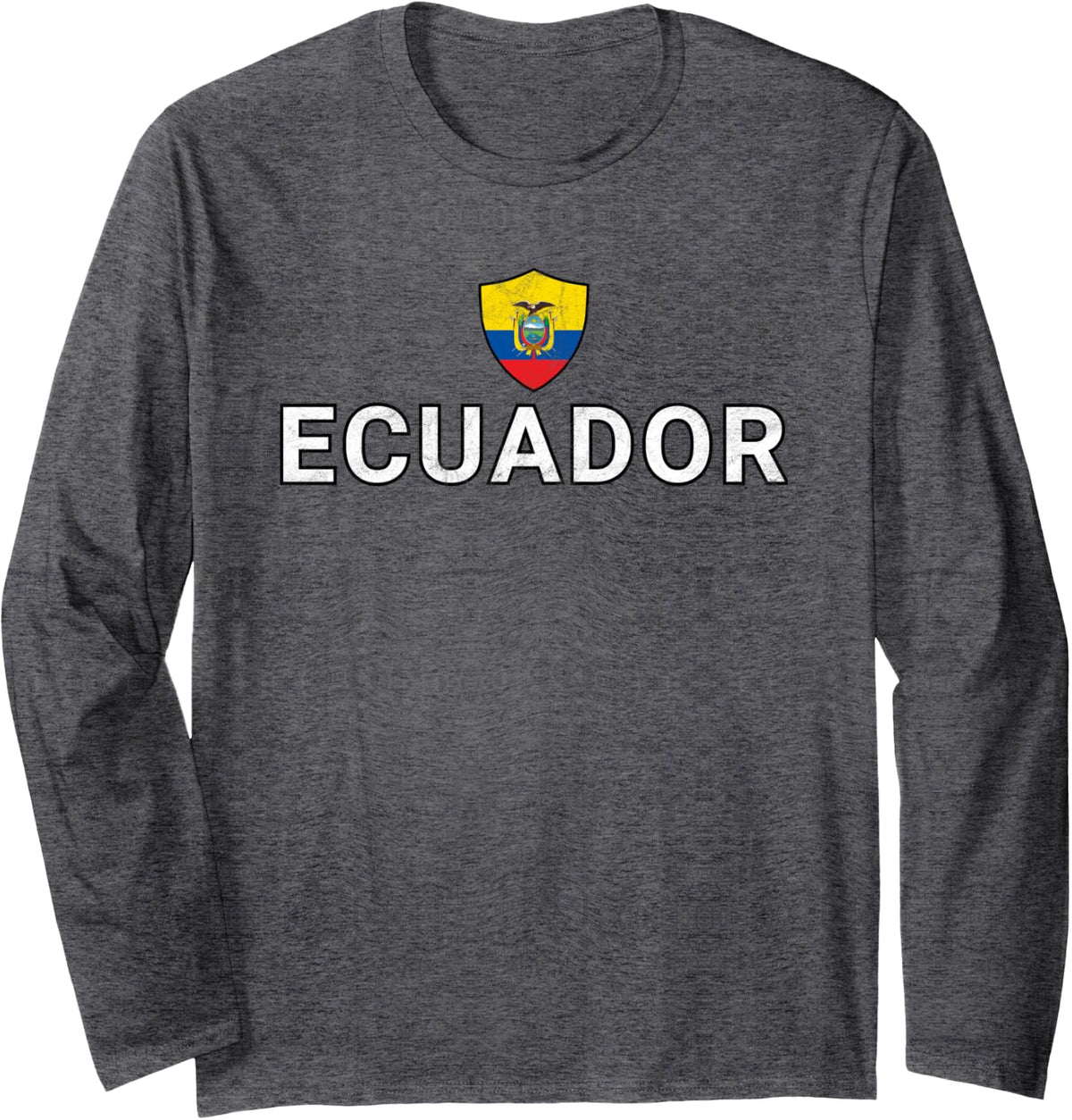 Ecuador Long Sleeve T-Shirt - Adult Unisex Dark Heather Grey