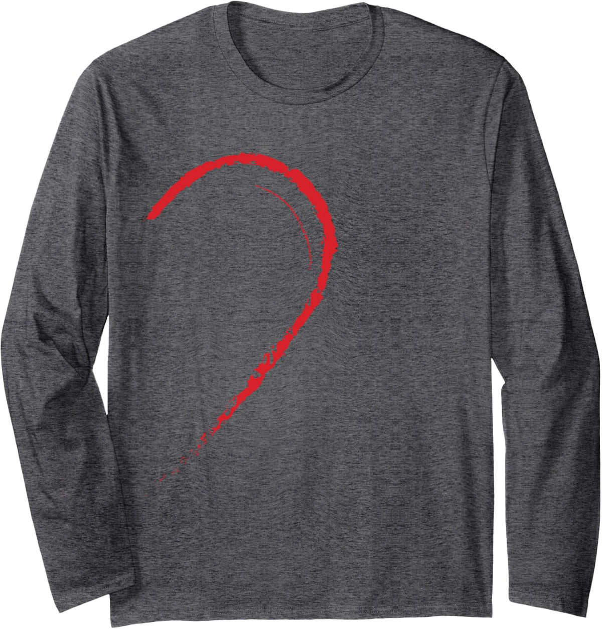Matching couple outfit Half Heart Red Valentines Day Long Sleeve T-Shirt - Adult Unisex Dark Heather Grey