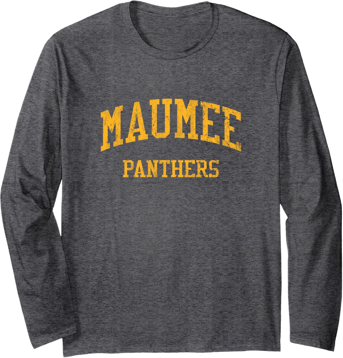 Maumee High School HS Maumee OH Vintage Sports Long Sleeve T-Shirt - Adult Unisex Dark Heather Grey
