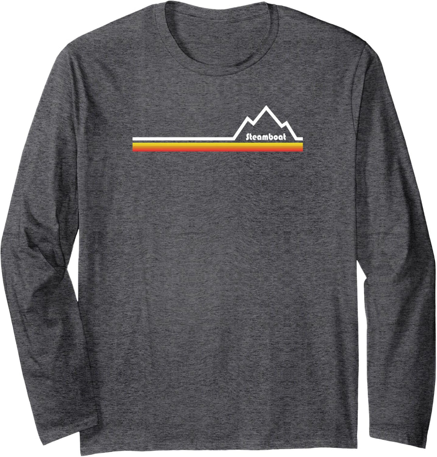 Steamboat Springs, Colorado Long Sleeve T-Shirt - Adult Unisex Dark Heather Grey