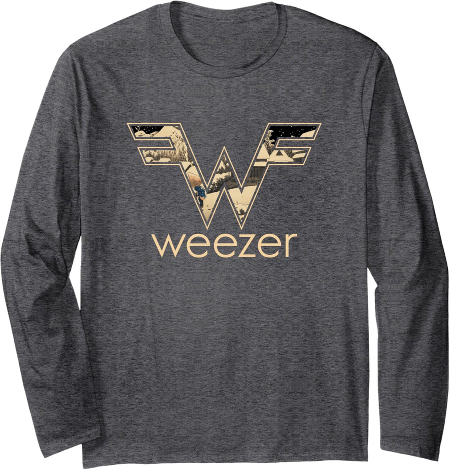 Weezer Pinkerton W Long Sleeve T-Shirt - Adult Unisex Dark Heather Grey