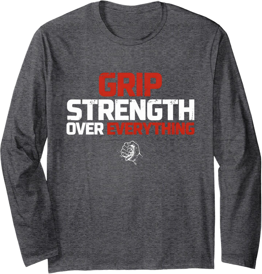 Climber Rock Climbing Long Sleeve T-Shirt - Adult Unisex Dark Heather Grey