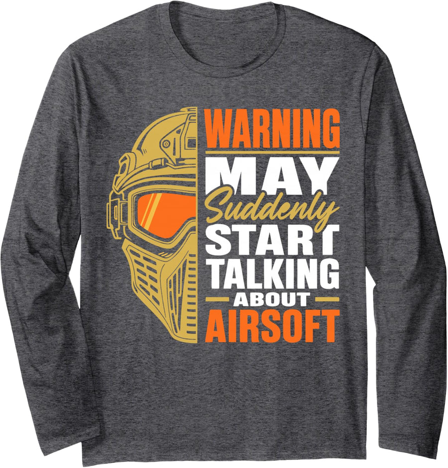 Milsim Lover Airsoft Long Sleeve T-Shirt - Adult Unisex Dark Heather Grey